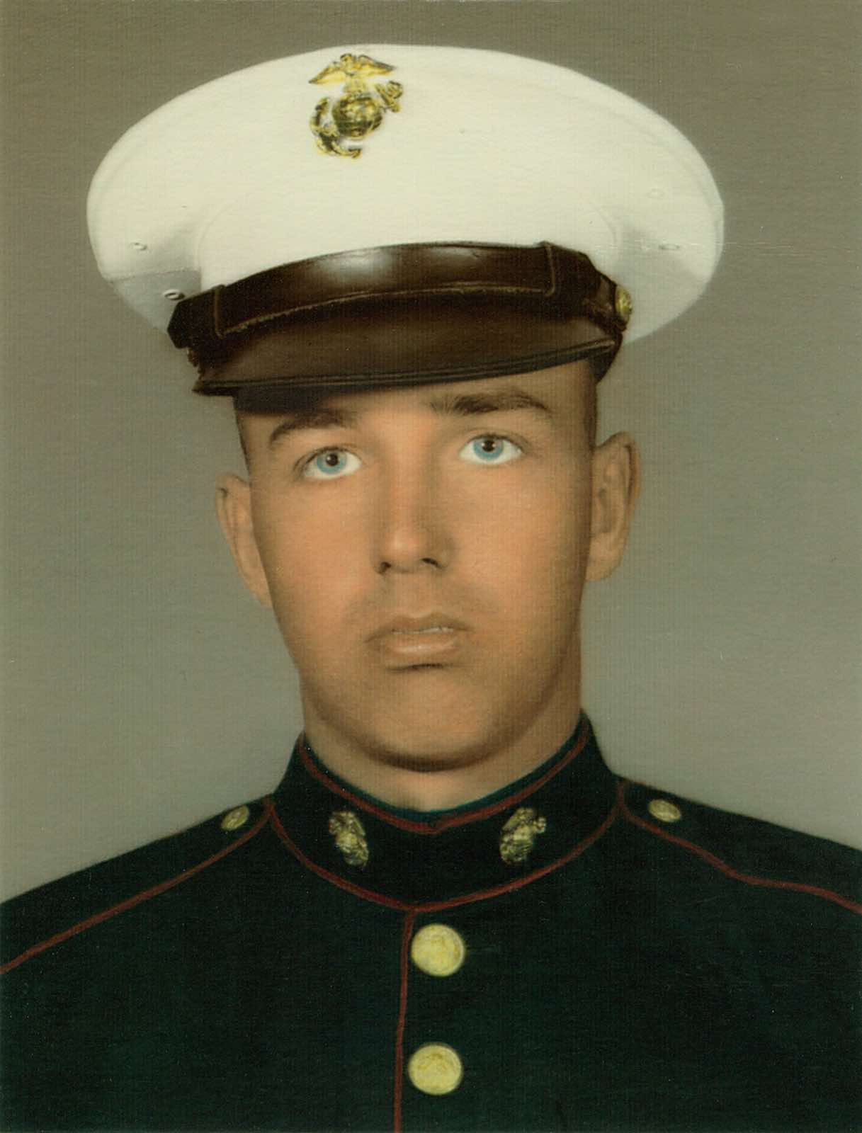 Derl Horn in his Marine Corps dress uniform